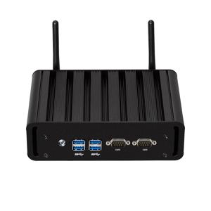 팬리스 산업용 미니 PC 인텔 코어 i7-4600U, 2x COM RS232 RS485, 2x 기가비트 이더넷 HDMI VGA, 4x USB3.0 와이파이, 윈도우 10 리눅스