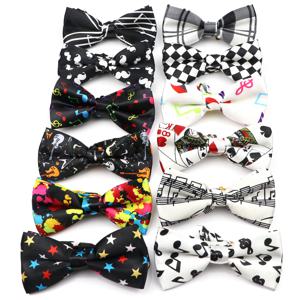 음표 나비 넥타이 기타 피아노 Stave 성인 어린이 Bowtie 참신 수제 나비 웨딩 파티 남자 선물 액세서리