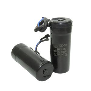 모터 시동 커패시터 330VAC CD60 50HZ 60Hz 47UF,64UF,75UF,80UF,88-108UF 냉장고 냉동고 압축기 시동 커패시터
