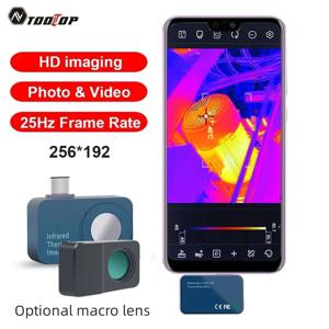 TOOLTOP T7 256*192 Android Type-C 열화상 카메라 25Hz 태양광 패널 전원 장치 오류 감지를 위한 모바일 열화상 카메라