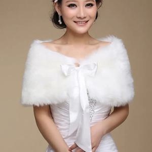 정장 드레스를위한 모피 목도리 웨딩 랩 Cheongsam 결혼 겉옷 신부 케이프 가을 겨울 자켓 볼레로