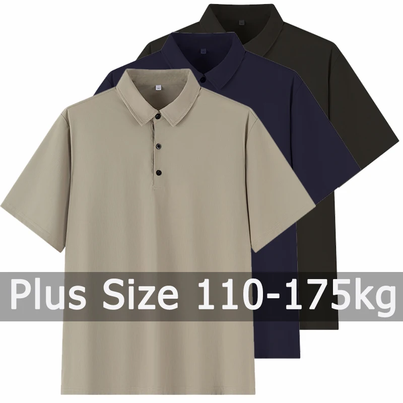 폴로 셔츠 남성 반팔 폴로 빅 사이즈 5XL 6XL 7XL 110-175kg 루즈 셔츠 오버 사이즈 탑 플러스 사이즈 남성 의류