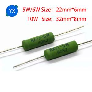 5PCS RX21 6W 10W 권선 저항 5%0.1R 0.5R 1R 4.7R 10R 18R 20R 22R 24R 27R 30R 33R 36R 47R 100R 220R 470R 1K 10K 12K 15K