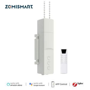 Zemismart Zigbee 스마트 롤러 쉐이드 드라이버 전기 블라인드 모터 전원(배터리 포함)은 Tuya Alexa Google Home Yandex Voice와 함께 작동합니다.
