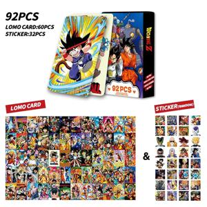 애니메이션 컬렉션 주변의 92Pcs 카드 슈퍼 Sayajins 드래곤 볼 Z/GT/슈퍼 Goku LOMO 카드 박스형 어린이 장난감 선물