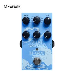 M-VAVE 미니 유니버스 기타 이펙트 페달 디지털 리버브 페달 디지털 모델링 잔향 이펙터 및 9모드 리버브 선택