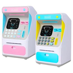 스마트 벨트 모니터링 아날로그 ATM 기계 재미있는 얼굴 인식 암호 저축 탱크 어린이 장난감 선물