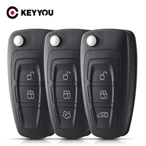 KEYYOU 1PCS 포드 포커스 운송 사용자 정의 MK8화물 Tourneo 사용자 정의 2012 + Fiesta 2013 Fob 케이스 원격 키 쉘 케이스