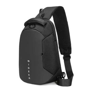 남성용 다기능 크로스 바디 체스트 백, USB 충전 포트 메신저 팩, 방수 슬링 숄더백