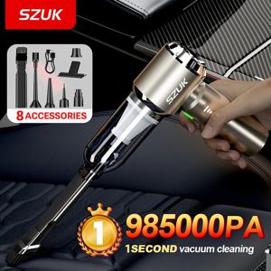 SZUK 신제품 차량용 청소기 초강력, 985000PA 강력한 흡입, 휴대용 진공 청소기, 고압 미니청소기, 다기능 무선  청소기,휴대용 청소기,유선청소기 ,핸디청소기 자동차 및 가정용