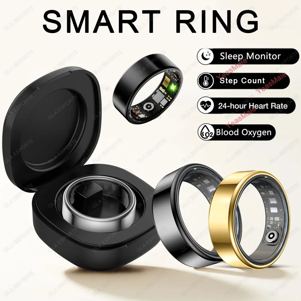 2025 Xiaomi 스마트 링 남성 여성, 심박수 및 혈액 산소 모니터 Smartring IP68 및 5ATM 방수, 멀티 스포츠 모드의 새로운 기능