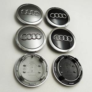 아우디 엠블럼 4B에 대 한 4pcs 69mm 블랙 그레이 자동차 배지 휠 센터 허브 캡 림 캡 0601170 A A3 A4 A6 Q3 Q5 Q7 A5 A7 Q2 액세서리