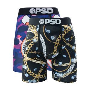 OZPSD 2Pcs 남자 복서 팬티 통기성 남성 속옷 남자 팬티 플러스 사이즈 섹시한 인쇄 수영 속옷 남자 복서 트렁크
