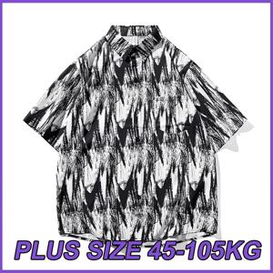 여성용 플러스 사이즈 셔츠 십대 느슨한 반팔 셔츠 여름 얇은 칼라 탑 4XL 5XL 여성 캐주얼 통기성 의류