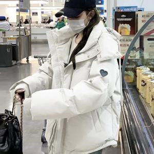 2024 New Parkas Winter Warn 캐주얼 루즈 여성 자켓 후드 오리 다운 코트 솔리드 오버 사이즈 소프트 코튼 퍼퍼 자켓 아웃웨어