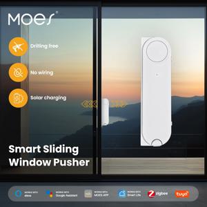 MOES 투야 지그비 스마트 슬라이딩 윈도우 푸셔, 자동 오프너 클로저, 태양광 충전 앱 리모컨, 지지대 알렉사 구글 홈