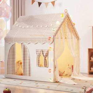 어린이 작은 집 접는 Playtent 아이 장난감 텐트 공주 소녀 성 놀이 집 아기 텐트 라이트 볼 Chrismas 선물을 포함하지 않음