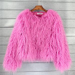 여성용 따뜻한 인조 모피 코트, 블랙, 화이트, 핑크 플러시 코트, 가을, 겨울, 푹신한 겉옷, 모피 재킷, 엄마 파카