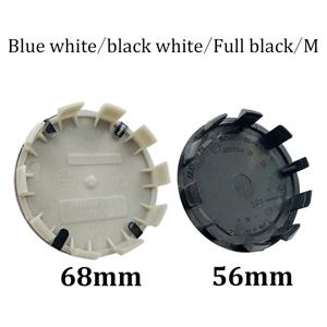 4Pcs 68MM 56MM 자동차 휠 센터 캡 BMW E90 E46 F10 F30 E87 F20 G20 E60 E39 E92 F11 F31 E61 F25 E36 X3 X5 자동차 액세서리