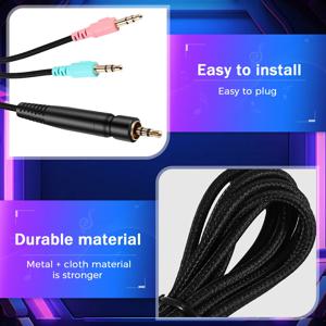 Sennheiser G4ME ONE GAME ZERO 373D GSP 350 / GSP 500 / GSP 600 헤드폰용 A65I 교체 케이블(PC 버전 2미터)