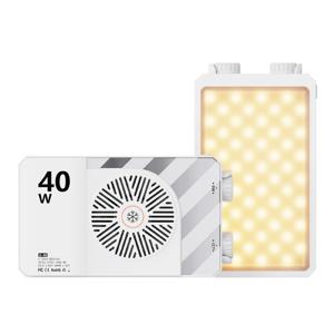 A65I 40W 비디오 카메라 라이트 LED 3 색 포켓 미니 휴대용 야외 고휘도 채우기 라이트 팬 냉각 디밍 가능