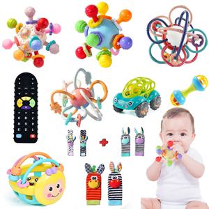 몬테소리 아기 장난감 0 12 개월 아기 개발 장난감 게임 딸랑이 Teethers 파악 활동 공 아기를위한 아기 감각 장난감
