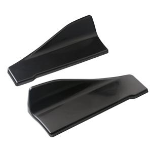 유니버설 피트 자동차 스포일러 립 탄소 섬유 광택 블랙 후면 사이드 스커트 로커 날개 35cm 차량용 보호 트림