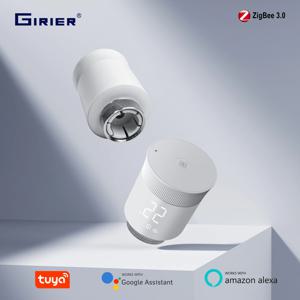 GIRIER 투야 스마트 라디에이터 온도조절기, 지그비 온도 조절 라디에이터 밸브, 난방용 미니 TRV, 알렉사 구글 홈과 작동