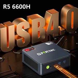 GMKtec M6 AMD Ryzen 5 6600H 미니 PC 스레드 DDR5 4800MHz M.2 SSD BT5.2 USB3.2*3 HDMI DP 4K@60Hz 데스크탑 게임용 사무용 컴퓨터