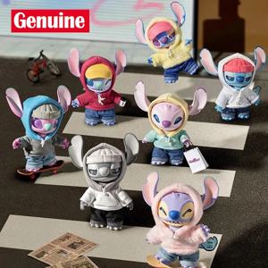 Miniso 오리지널 블라인드 박스 스티치 Gen Z 스트리트 시리즈 그림 귀여운 스티치 비닐 인형 미스터리 박스 플러시 펜던트 장난감 생일 선물