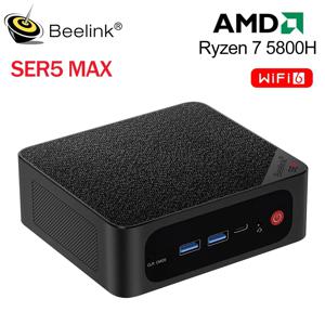 Beelink Ryzen7 AMD 5800H SER5 Max 미니 PC DDR4 16GB RAM 500GB NVME SSD 5850U 1T 지원 WiFi6 4K 트리플 스크린 데스크탑 컴퓨터
