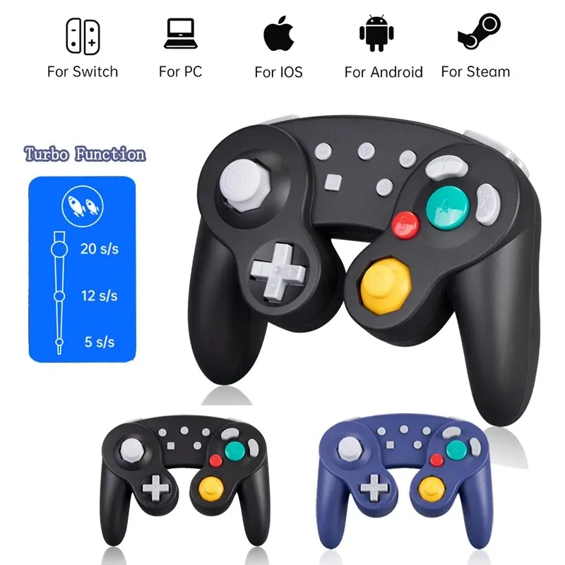 블루투스 게임 패드 무선 GC 컨트롤러 스위치 Gamecube 용 PC 조이스틱 용 Nintendo Switch/Lite 컨트롤러와 호환 가능