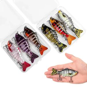 3 개/상자 낚시 Wobbler 살아있는 7 세그먼트 Swimbait 크랭크베이트 하드 미끼 느린 10cm/15g Isca 인공 미끼 낚시 태클