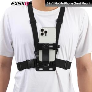 6 in 1 전화 마운트 홀더 GoPro Hero 13 12 용 가슴 스트랩 액션 카메라 키트 iPhone 용 Samsung Huawei 액세서리 세트