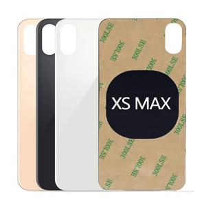 iPhone X/XS/XSMAX 후면 유리 패널 배터리 커버 큰 구멍 후면 도어 하우징 케이스 교체 부품(3M 테이프 포함)