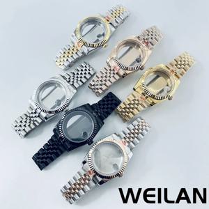 36mm 40mm 실버 블랙 골드 로즈 골드 NH34 NH35 NH36 NH38 NH39 NH70 NH72 ETA2824 PT5000 시계 케이스 상단 방수 사파이어 크리스탈