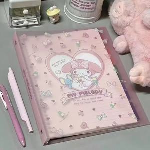 MINISO Kawaii B5 루스 리프 북 Kuromi Cinnamoroll 마이 멜로디 문구 용품 귀여운 일일 플래너 노트 학교 용품