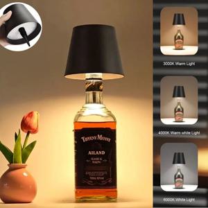 새로운 와인 병 LED 램프 데스크탑 장식 램프 바 와인 병 장식 책상 조명에 대 한 3 색 터치 테이블 램프