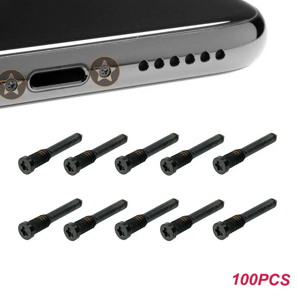 100pcs 하단 나사 수리 Apple iPhone 15 11 12 13 14 Pro Max Mini X Xr XS 5s 6 6s 7 8 Plus Pentalobe 나사 교체