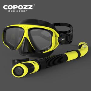 COPOZZ 전문 다이빙 스쿠버 마스크 안개 없음 스노클링 스쿠버 다이빙 안경 인감 다이빙 강화 유리 마스크 고글 남성 여성