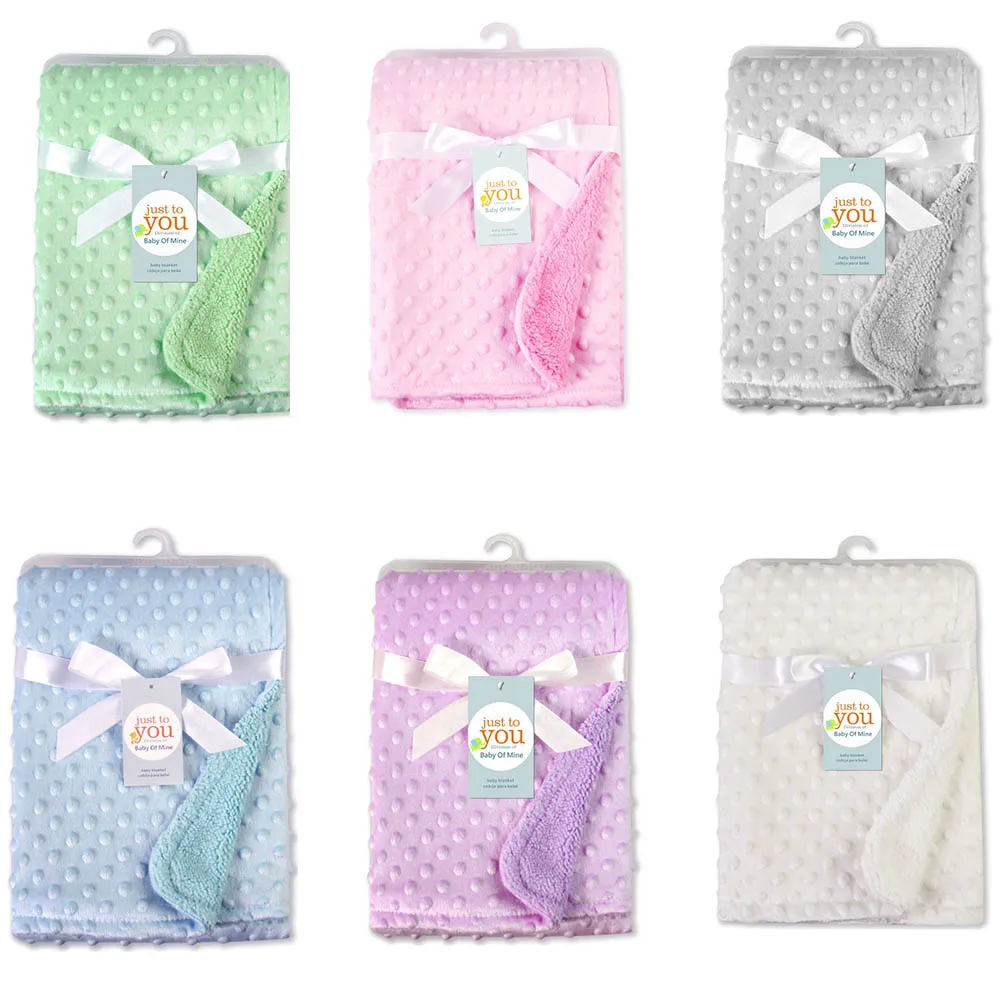 아기 담요 & Swaddling 열 부드러운 양털 담요 겨울 솔리드 침구 세트 면화 이불 유아 침구 Swaddle 신생아