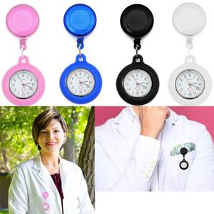 1PC 새로운 개폐식 간호사 시계 클립 온 Fob 시계 의사 의료 교수형 브로치 핀 석영 시계 의사 간호사 선물