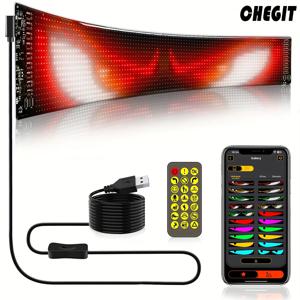 LED 매트릭스 픽셀 패널 빛 블루투스 App 5V USB 제어 스크롤 광고 LED 자동차 로그인 애니메이션 자동차 Sho에 대 한 프로그래밍 가능