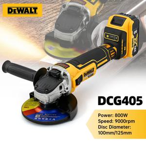 DEWALT 플랫 헤드 앵글 연마기 베어 공작 기계 절단기, 브러시리스 18V 리튬 배터리 전동 공구, DCG405, 100mm, 125mm, M14