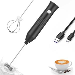 미니 우유 Frother USB 충전식 3 속도 폼 메이커 커피 털 믹서 전기 핸들 블렌더 계란 비터