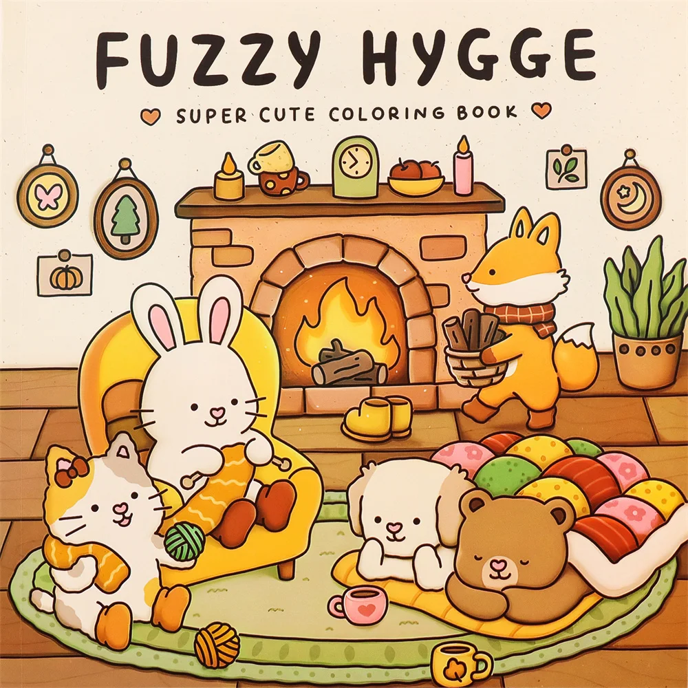 할로윈 유령 색칠하기 책 FUZZY HYGGE 성인과 청소년을 위한 색칠하기 책 사랑스러운 소름 끼치는 생물 그림 선물
