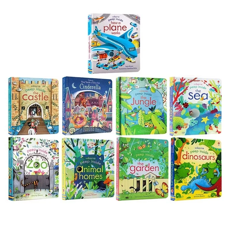Peep Inside Usborne Book 어린이용 영어 교육용 그림 책, 동화 학습 선물