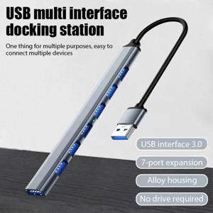 7 포트 USB 3.0 유형 C 허브 확장기 분배기 노트북 PC 하드 드라이브 마우스 키보드 용 고속 OTG 어댑터 도킹 스테이션
