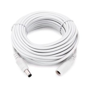 구리 DC 전원 연장 케이블 12V 흰색 3M/5M/10M/15M/20M/30M/50M 연장 코드 LED 스트립 카메라 용 남성에 2.1x5.5mm 여성