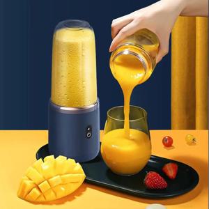 휴대용 Juicer 컵 6 블레이드 블렌더 병 가정용 과일 Juicer 컵 스무디 블렌더 USB 충전식 Juicer 주방 도구